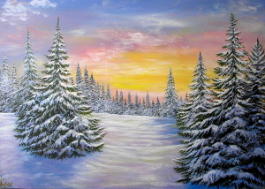 Winter Christmas trees 300.0x214.0 px