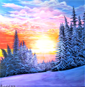 Winter evening 300.0x307.0 px