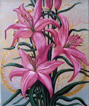 Pink lilies 300.0x354.0 px