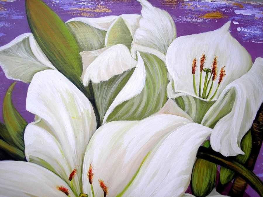 White lilies