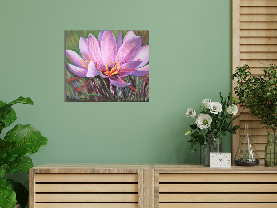 Saffron crocus flower