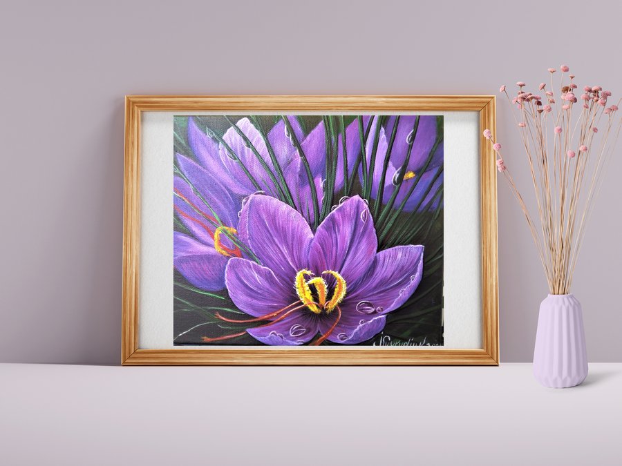 Purple crocuses