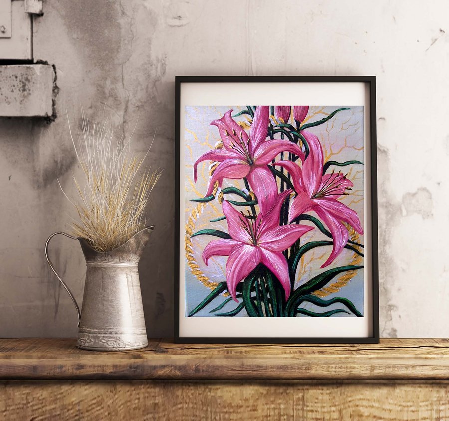 Pink lilies