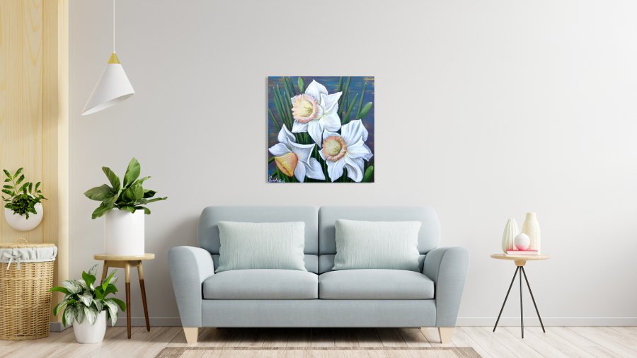 White daffodils