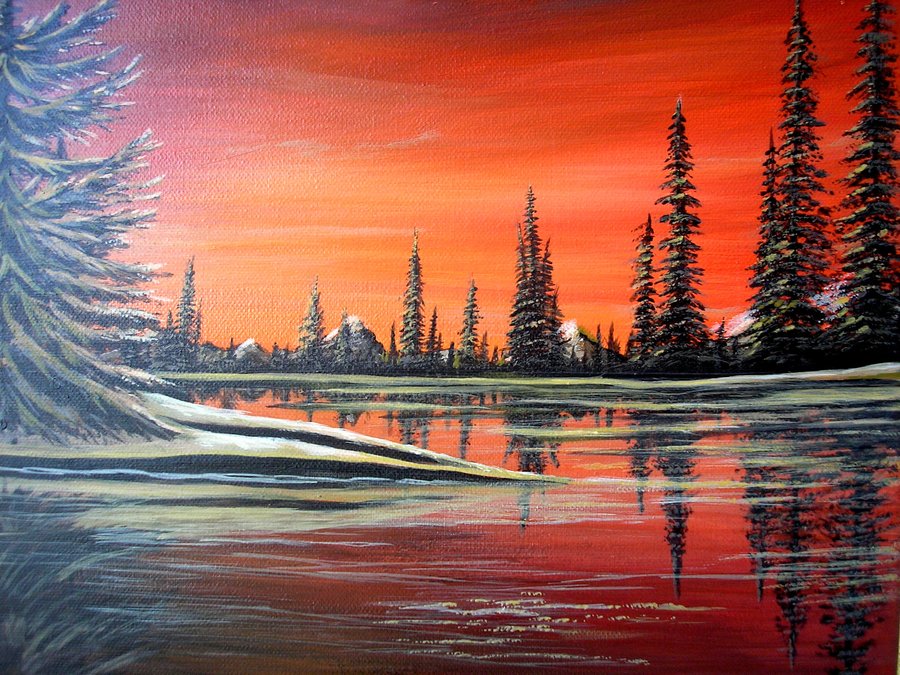 Winter sunset