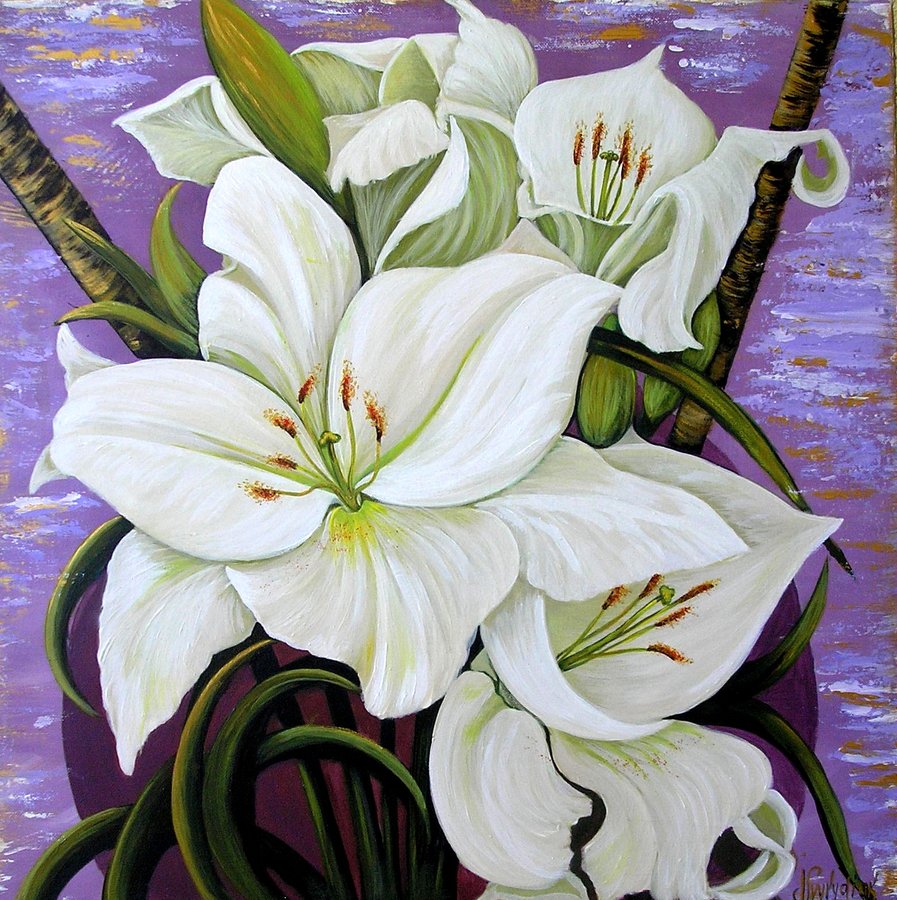 White lilies