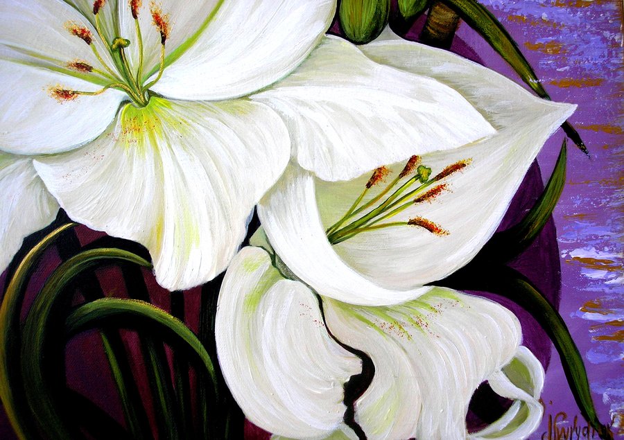 White lilies