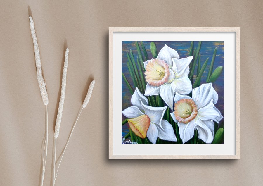 White daffodils