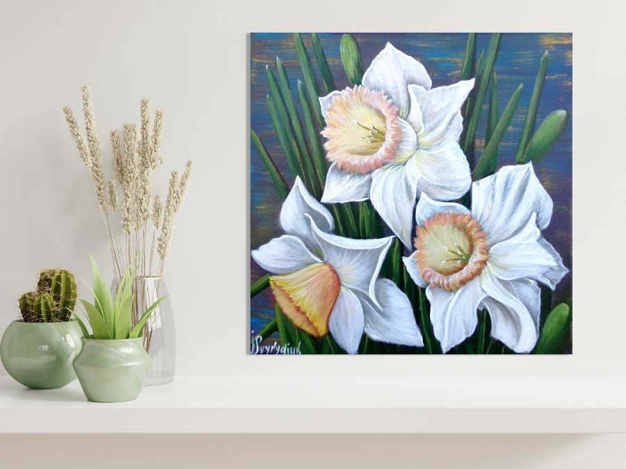 White daffodils