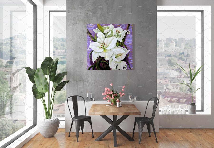 White lilies