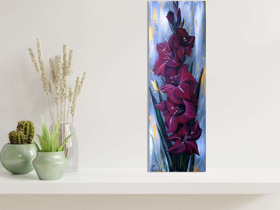 Red gladiolus