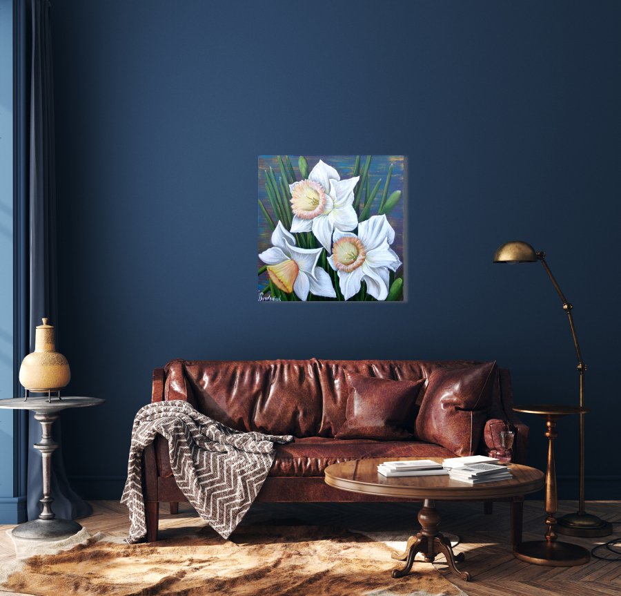 White daffodils