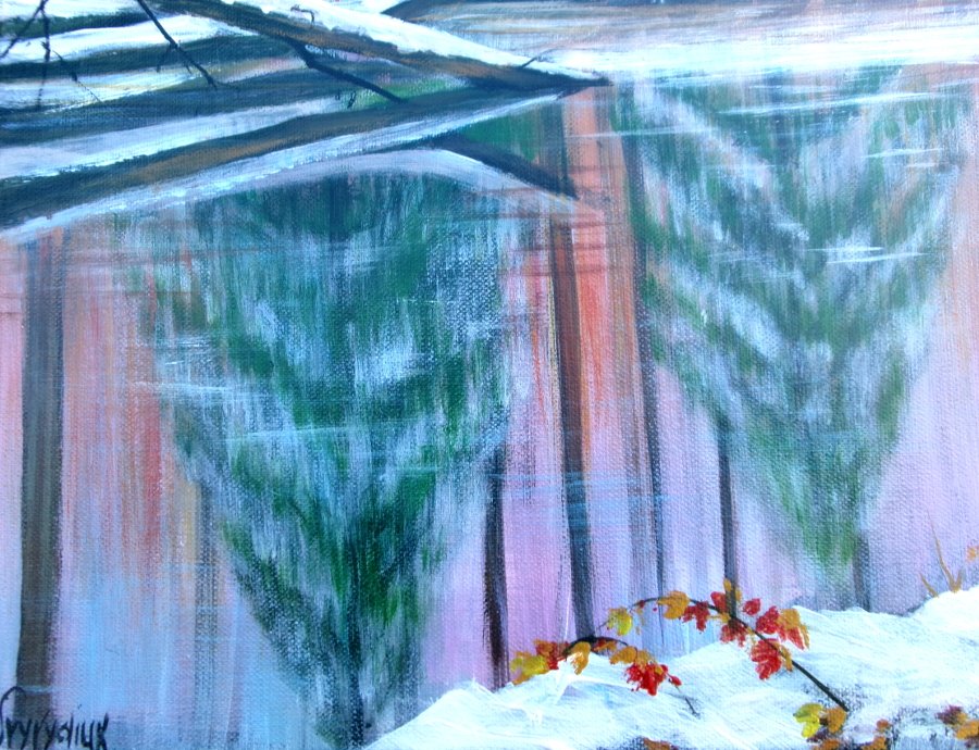 Winter in the  forest