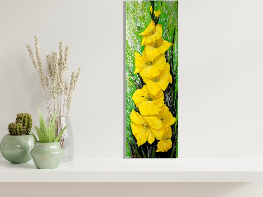 Yellow gladiolus