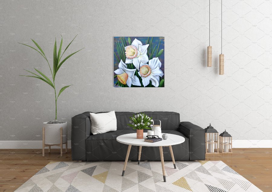 White daffodils