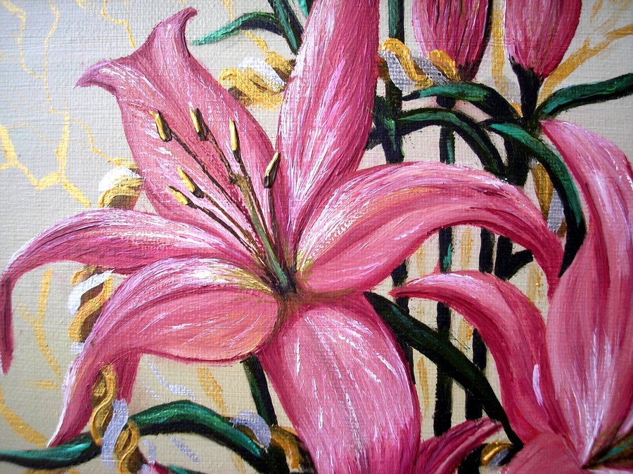 Pink lilies