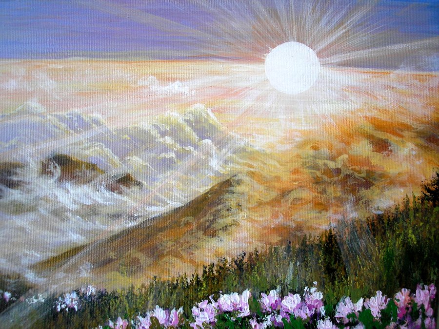 Sunrise in the mountains