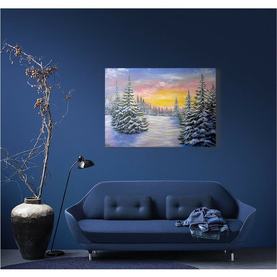 Winter Christmas trees