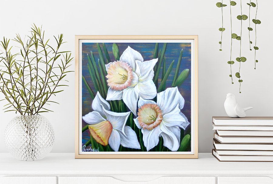 White daffodils