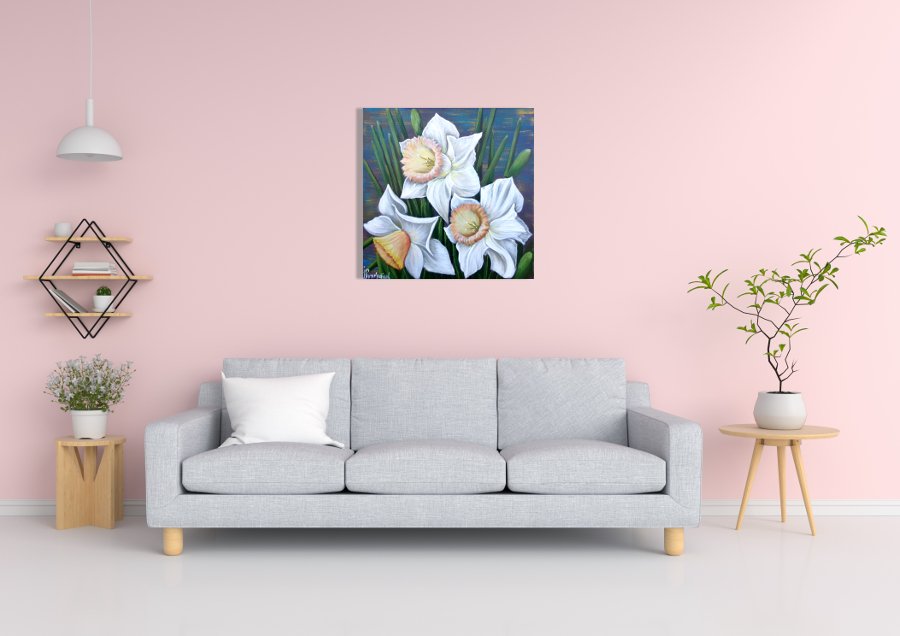 White daffodils