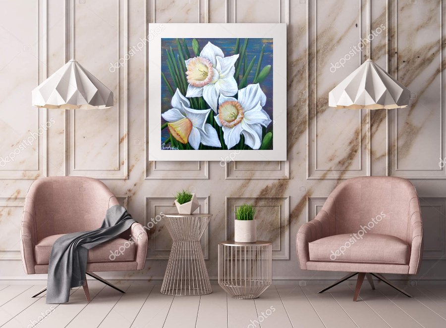 White daffodils