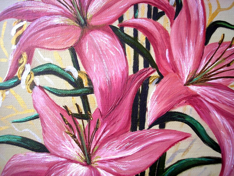 Pink lilies