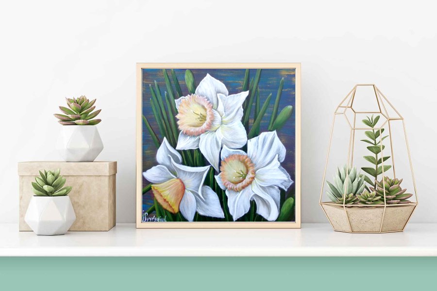 White daffodils
